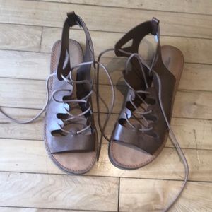 Cognac Gladiator Sandals